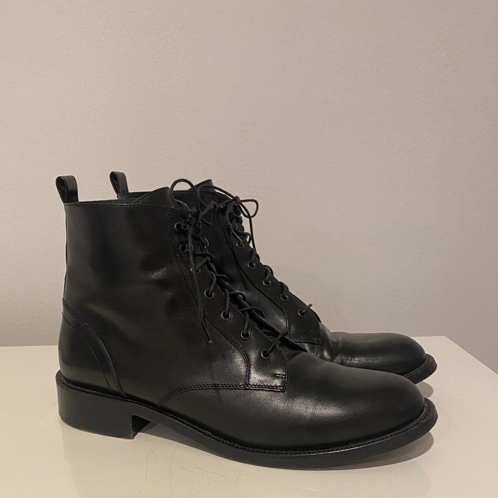 Saint Laurent Black Combat Boots Size 40